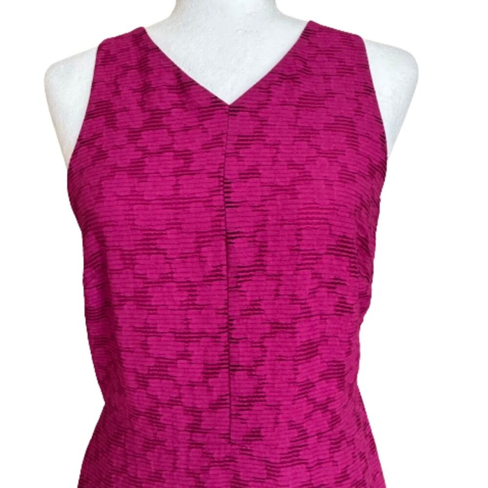 Banana Republic Dress Magenta Pink Floral Lace Sleeveless Midi Size 4 NEW - Picture 4 of 12